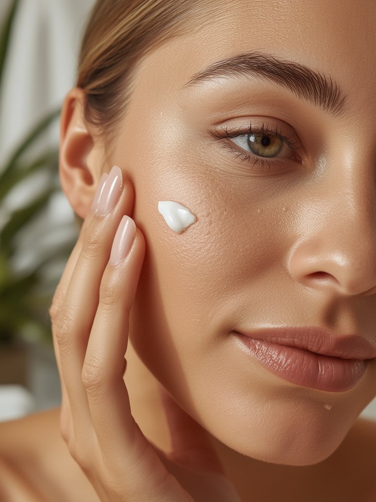 face moisturizer in action