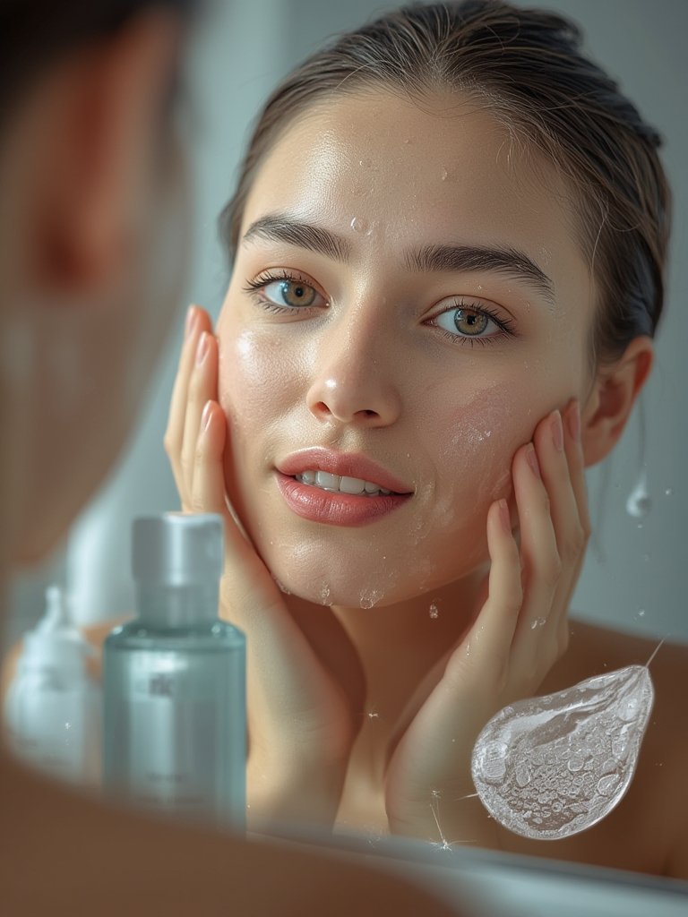 foaming cleanser in action