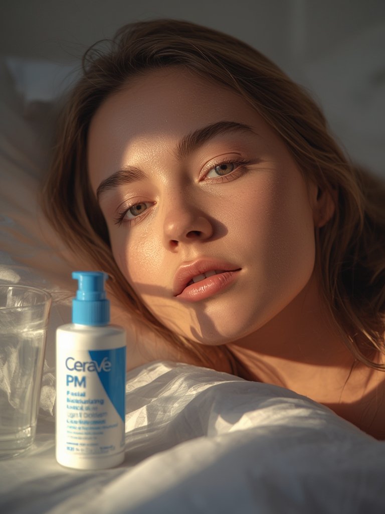 night moisturizer in action