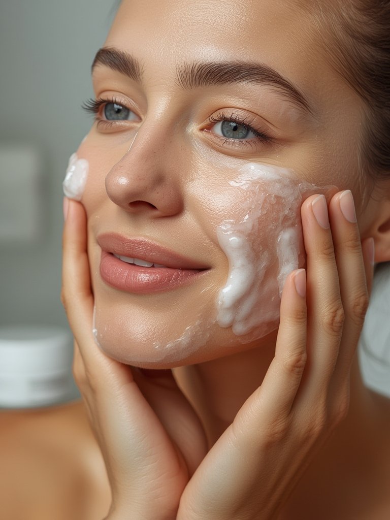 foaming cleanser in action