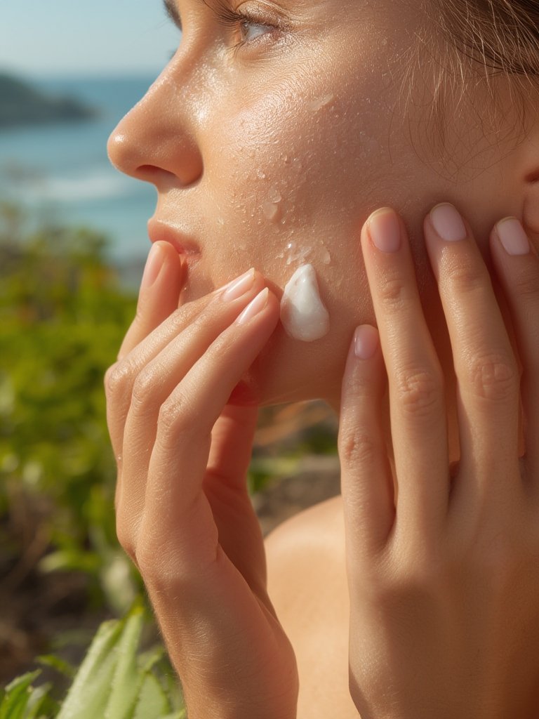 mineral sunscreen in action