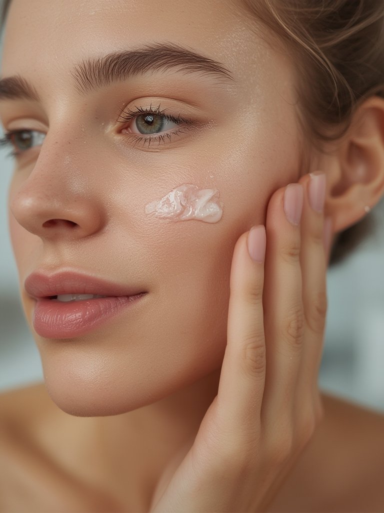 facial moisturizer in action