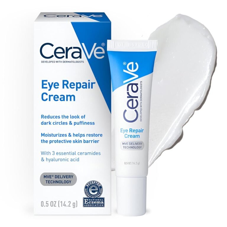 CeraVe Eye Repair Cream, Under Eye Cream For Puffiness And Bags Under Eyes, Hyaluronic Acid + Niacinamide + Marine Botanical Complex, Oil Free & Opthalmologist Tested 3 71DMbiEXcPL. SL1500 1 That Face Place