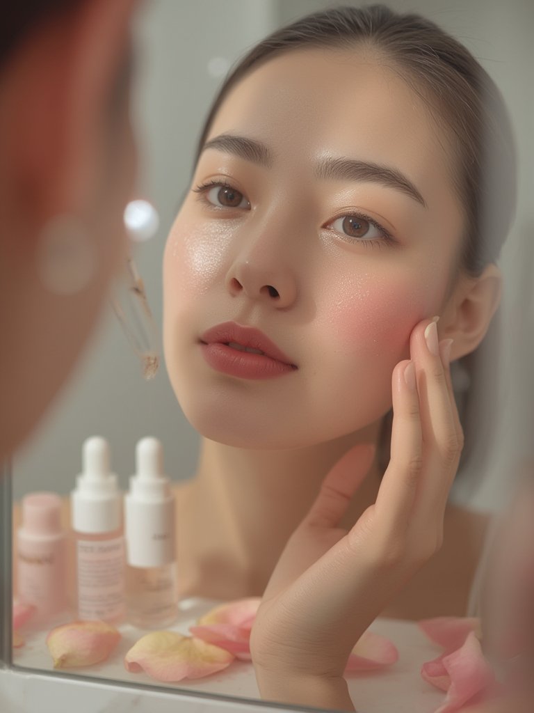 pink serum in action