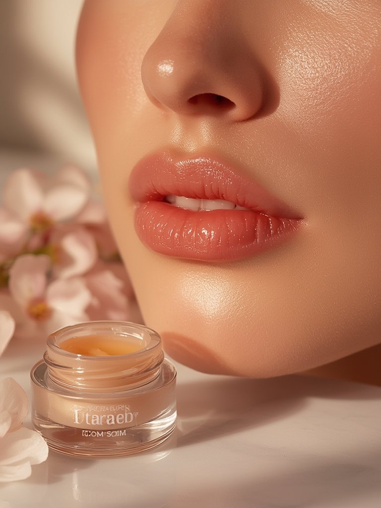 Tatcha Kissu Lip Mask | Overnight Lip Mask, Visibly Plumps and Softens for Lush Lips, 9.0 G | 0.32 oz 2 lip mask in action