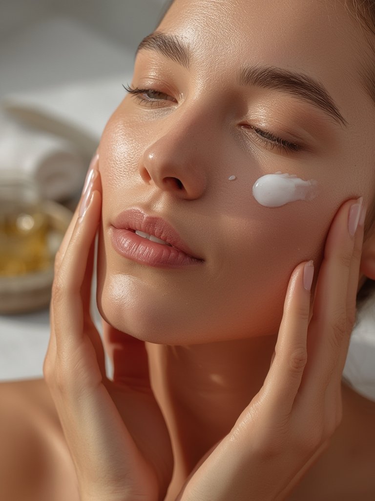 facial cream in action