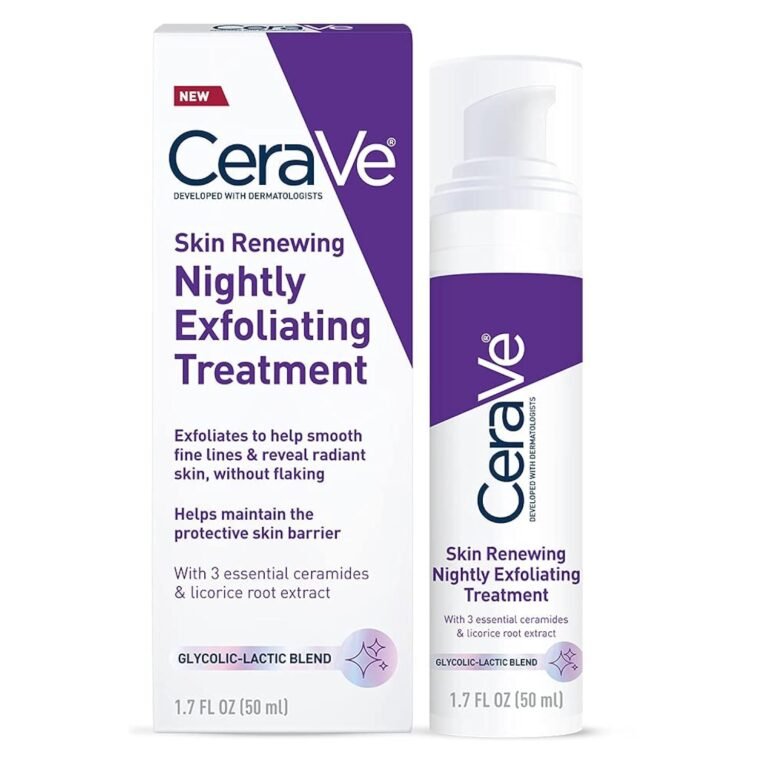 CeraVe Skin Renewing Nightly Exfoliating Treatment, Anti Aging Serum With 5% Blend Of Glycolic Acid & Lactic Acid, Wrinkles & Dark Spot Corrector For Face, Exfoliating Gel, 1.7 Oz 3 61d5CbrK7UL. SL1500 That Face Place