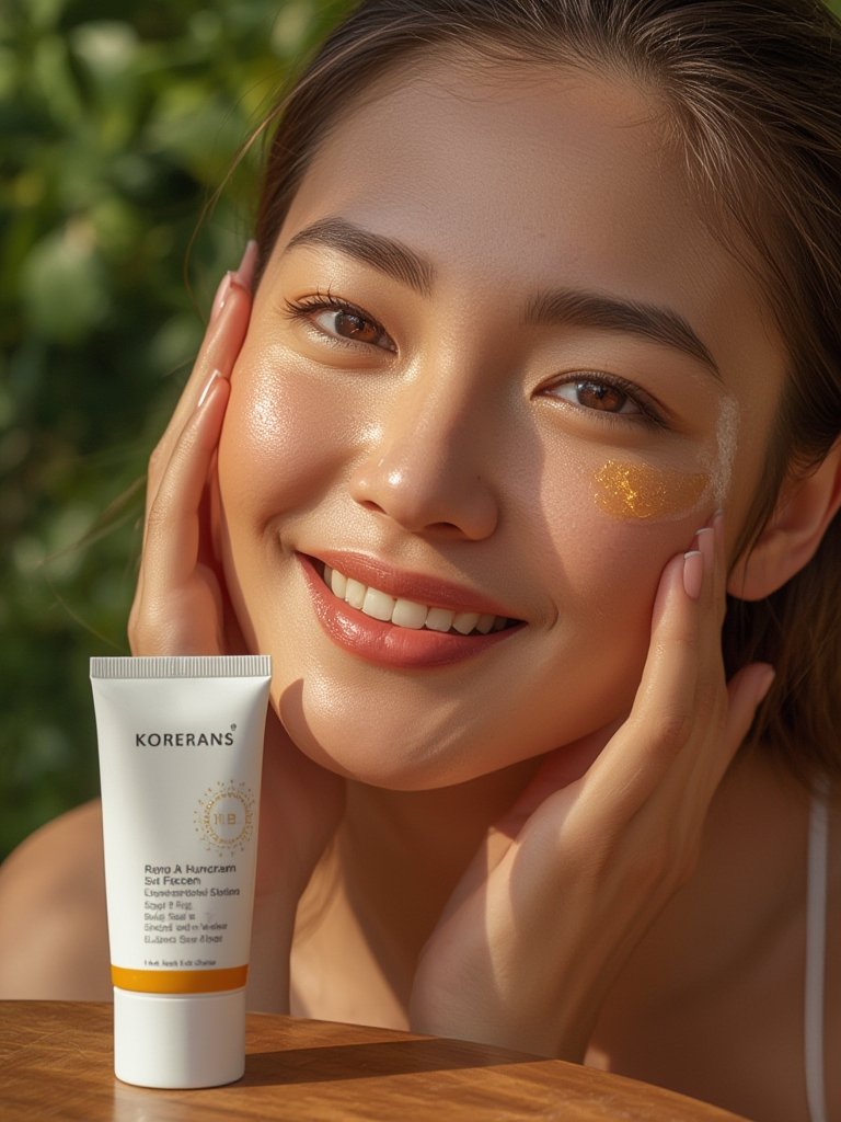 Anua, Zero-Cast Moisturizing Sunscreen SPF 50, Glow Natural Sunscreen for face, No White Cast, Hyaluronic Acid, Niacinamide, Oil-Free, Korean Skincare, 1.69 fl oz 2 moisturizing sunscreen in action