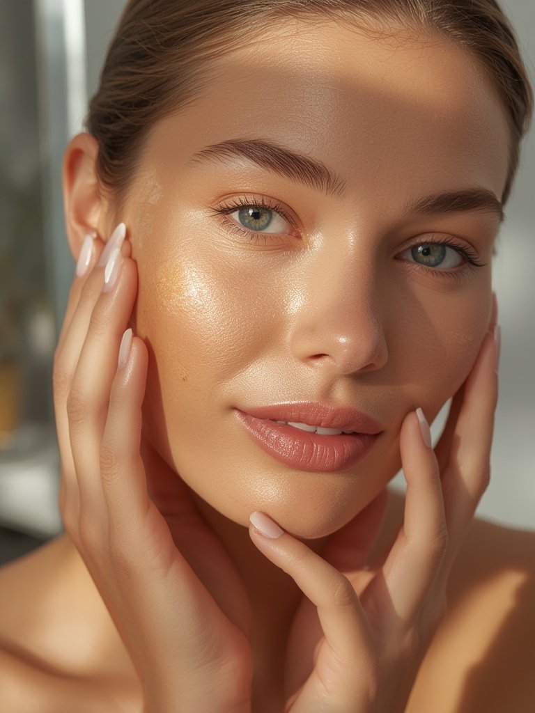 Eucerin Sun Tinted Age Defense Face Sunscreen Lotion SPF 50 with Hyaluronic Acid, Tinted Sunscreen for Face, Blendable Tint for All Skin Tones, Non Comedogenic and Hypoallergenic, 2.5 Fl Oz Bottle 2 tinted sunscreen in action