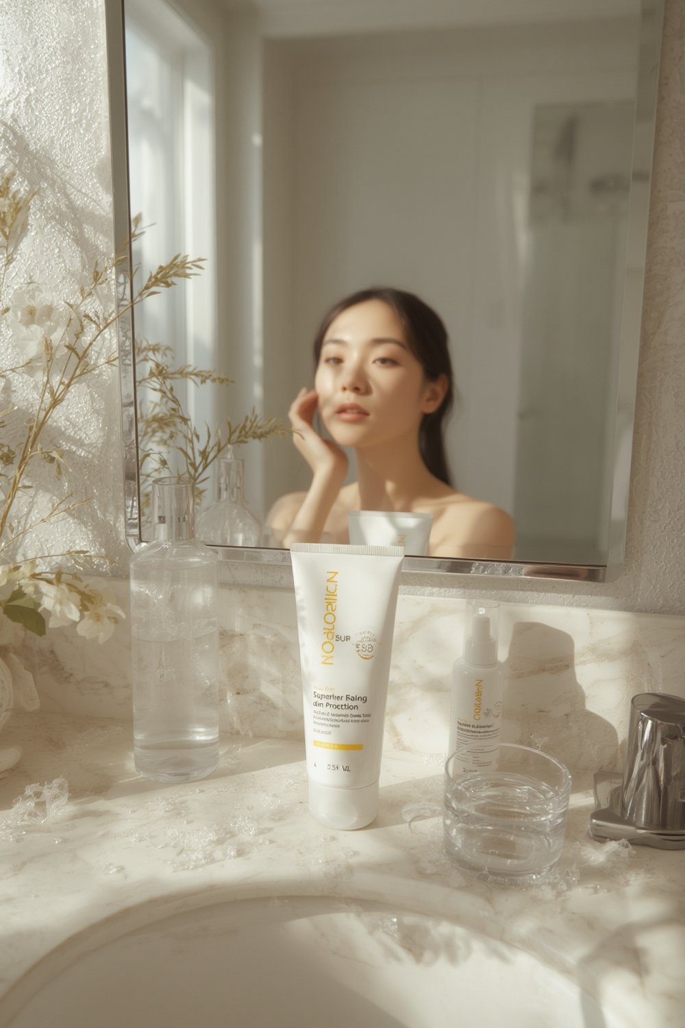 Anua, Zero-Cast Moisturizing Sunscreen SPF 50, Glow Natural Sunscreen for face, No White Cast, Hyaluronic Acid, Niacinamide, Oil-Free, Korean Skincare, 1.69 fl oz 1 moisturizing sunscreen product view