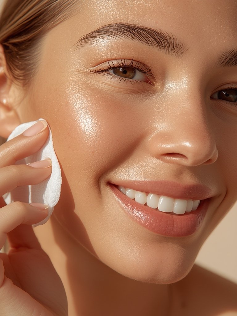 acne toner in action