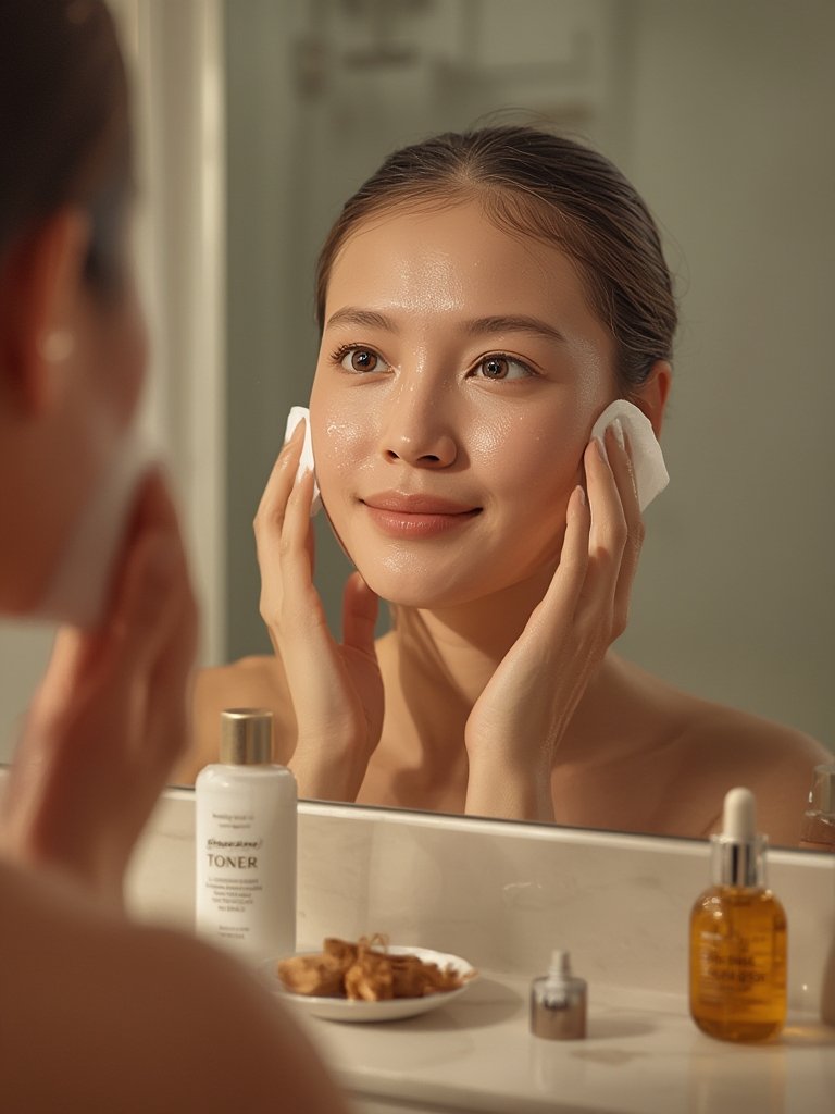 Beauty of Joseon Ginseng Essence Water Hydrating Face Toner for Dry, Dull Skin. Korean Moisturizing Skin Care for Men and Women 150ml, 5.07 fl.oz. 2 ginseng toner in action