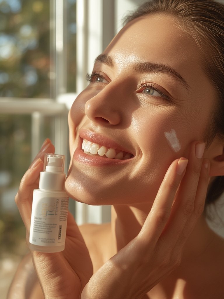 facial moisturizer in action